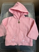 Bluza dziewczęca 12 msc 80cm polarowa z kapturem na suwak #1780