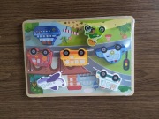 Puzzle drewniane dla niemowląt- auta NOWE oryginalnie zafoliowane