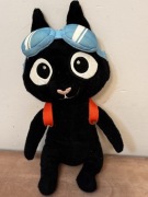 IKEA Lattjo czarny kot spadochroniarz Pluszowy czarny kotek maskotka