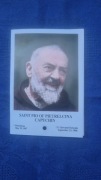 Relikwia-obrazek Ojca PIO z San Giovanni Rotondo.Obrazek z modlitwą.