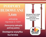 Podpory budowlane 3,6m włoskie stemple ocynkowane szalunki stropowe