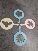 Szablony do zdobienia ciast 4 szt wielokrotnego użytku