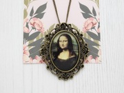wisiorek Mona Lisa vintage retro boho etno obraz piękny NA91