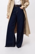Nowe jeansy Reserved S M Szerokie Granatowe Wide Leg Bawełna 100% Premium