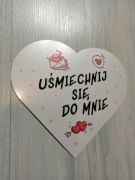 Naklejka serce elektrostatyczna Uśmiechnij się ...