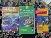 Mapy: Chorwacja, Słowenia, Bośnia i Hercegowina, dawna Jugosławia, Austria