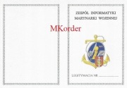Legitymacja do odznaki Zespół Informatyki Marynarki Wojennej