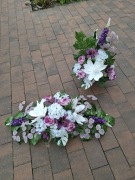 Stroik kompozycja komplet nagrobny kwiaty pianka