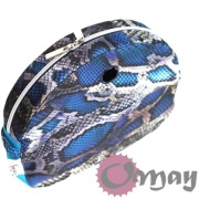 Niebieski organizer do Obag MOON LIGHT wąż granat czarny 2 kieszenie OMAY
