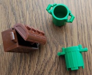 Lego 3 szt mostek Dark Tan Brick, Arch 1x4 NOWE