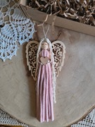 Aniołek Anioł stróż makrama zawieszka 