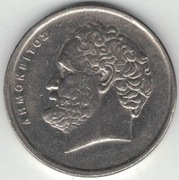 Grecja 10 drachm 1988 Demokryt 26 mm nr 2