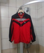 bluza dresowa M Adidas originals classic elegancka czarno czerwona rozsuwa