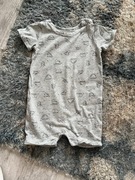 Rampers TU 80-86 cm bawełniany letni komplet krótkie spodnie na lato body