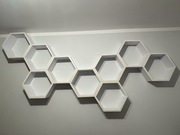 Półka ścienna „plaster miodu” - 9 modułów - możliwość dowolnego układu