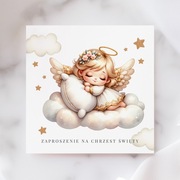 SKŁADANE ZAPROSZENIE NA CHRZEST ŚWIĘTY 14