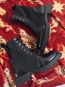 Botki skarpetkowe 40 czarne wiązane sznurowane 