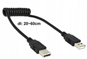 Przyłącze spiralne USB2.0 wtyk A - wtyk A 0.2~0.6m