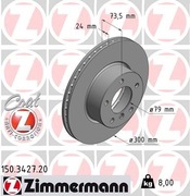 2 x Tarcza hamulcowa ZIMMERMANN 150.3427.20