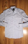 Koszula Olymp r. 37 biało-nieb dł rękaw w kratkę męska 