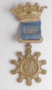 STARY MASOŃSKI MEDAL 1582 BOSTON REGALIA