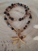 Naszyjnik agat kawowy 45 cm 