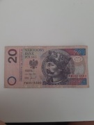 Banknot 20 zł z 1994 seria FW