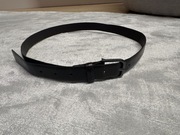 Zara czarny pasek do spodni modny jesień