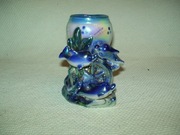 Wazonik lub świecznik z motywem delfinów