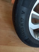 Opona na aluminiowej feldze 225/CO R 17 V Continental