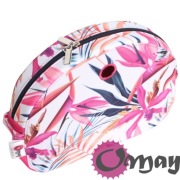 Różowy organizer do Obag MOON LIGHT kwiaty strelicje granat wkład OMAY