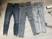 Paczka zestaw jeansy rozmiar M Zara,Stradivarius Mom Slim,Pull&Bear spodnie