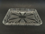 Taca szklana Prl, szklana taca na kieliszki, szkło Prl, vintage