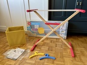 LIDL PlayTive dziecięca drewniana suszarka na pranie kosz 2x wieszaki nauka