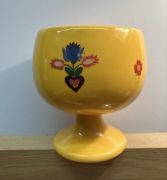 kielich ceramiczny miseczka na cukierki żółty kwiaty SMF schramberg po 1918