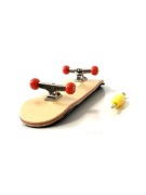 Drewniany fingerboard na palce deskorolka skateboard, riptape, łożyska