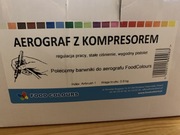 Aerograf z kompresorem + barwniki