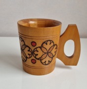 Kufel drewniany, vintage, ZSRR