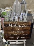 Tablica weselna powitalna