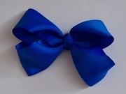 Kokarda spinka do włosów duża 12 x 9 cm niebieska