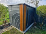 Domek ogrodowy/narzędziowy 2x2 GRAFIT, OKNO, LAMELE, FILC, PROFIL, MONTAŻ 