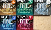 MiniDisc TDK MD-C74 – 74 min – Zestaw 5 kolorów – Fabrycznie Nowe 