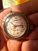 Zegarek Vostok Komandirskie Samolot Kotwica ZSRR PRL idzie.   