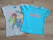 2 x Bluzka koszulka t-shirt krótki rękaw rozm. 134/140 