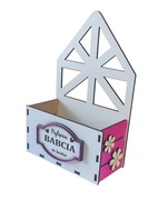 Skrzyneczka na kwiaty i słodycze DIY, HDF 3mm, Prezent na Dzień Babci Matki