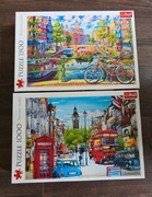 Puzzle Trefl 1500 amsterdam + 1000 Londyn