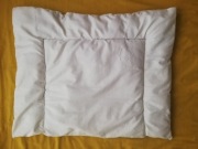 biała płaska poduszka dla dziecka niemowlaka 44x54cm haft księżyc