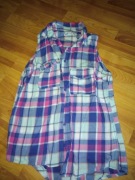 KOSZULA DAMSKA W KRATKE BEZ REKAWÓW CROPP XS