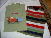 Bezrękawniki - BLUZKI CARS i kolorowe paski EKSTRA   Roz.128
