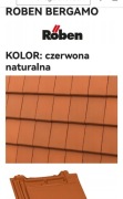 Dachowka ceramiczna roben bergamo naturalna czerwona skrajna lewa i  prawa 